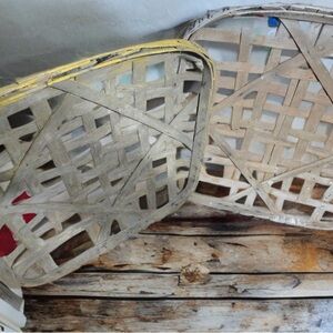 2 Rustic Tobacco Baskets 41” and 42”